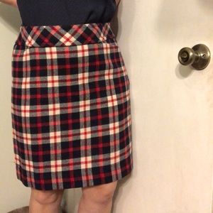 Talbots wool plaid skirt